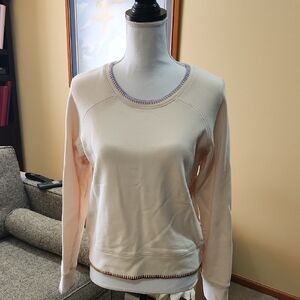 Madewell Cream Crew Neck Sweatshirt